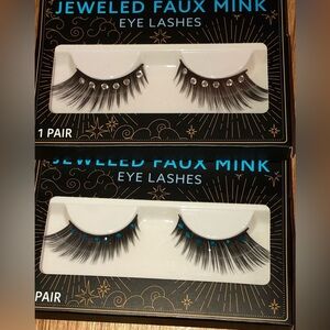 5pc lash bundle-3 BeJeweled mink sapphire,‎ diamond & ruby lash extension & glue